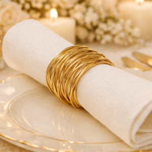 Napkin Rings Coiled Wire - Gold