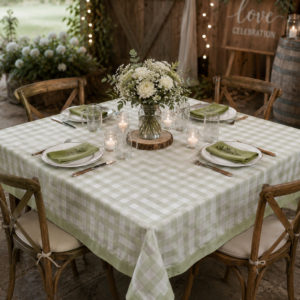 Square Table Overlay - Green Checks