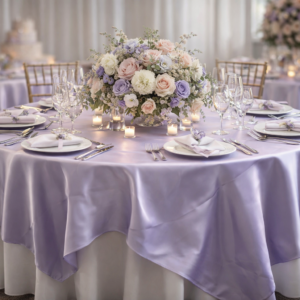 Square Table Overlay - Satin Lavender