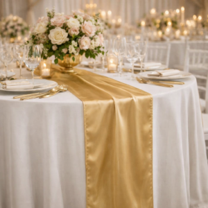 Satin Table Runner - Champagne