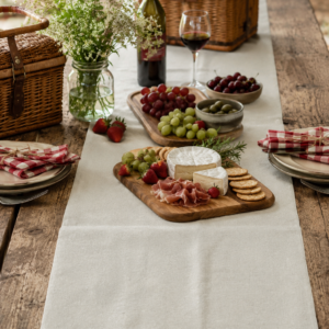 Table Runner - Natural with Tassles