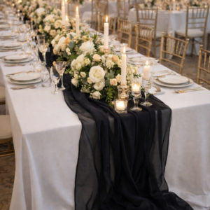 Table Runner - Soft Dark Black