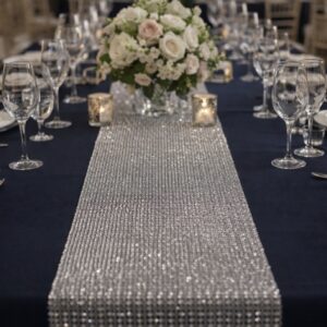 Crystal Table Runner - Silver