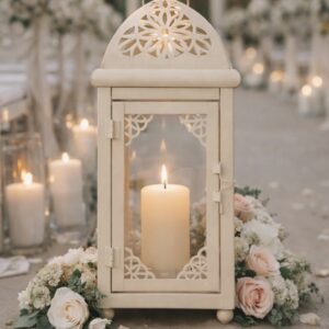 Tall Cream Lantern 34cm