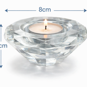 Crystal Tea Light Candle Holder (8x4cm)