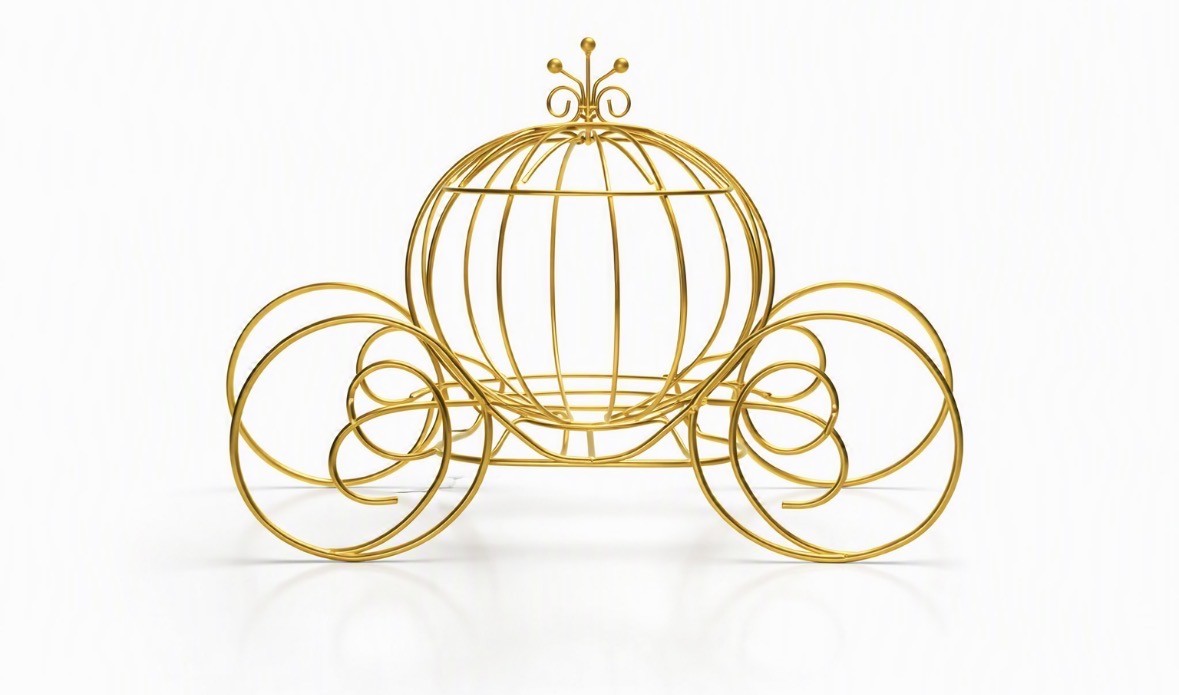 Metal Carriage Decoration GOLD - Image 2