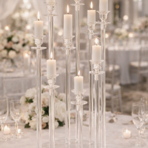 Clear Acrylic Candelabra