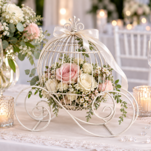 Metal Carriage Decoration WHITE