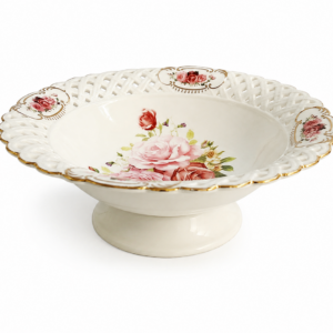 Country Floral Pedestal Bowl