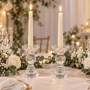 Crystal Candle Holders 2pc set