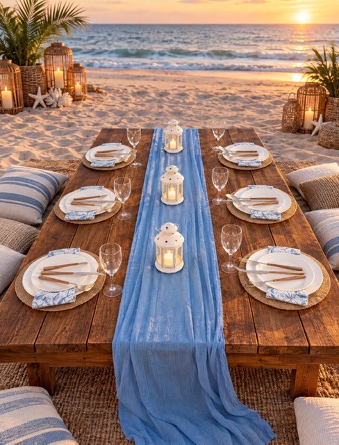 Coastal Picnic Setup for 6 guests - FOR SALE