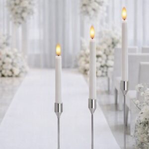 LED taper candles 27.5cm high