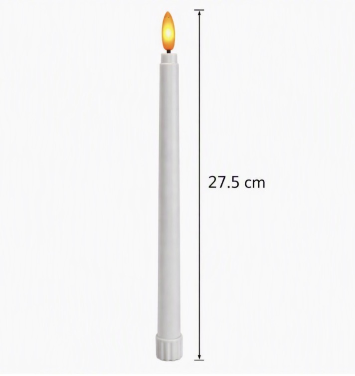 LED taper candles 27.5cm high - Image 2