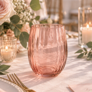 Blush Pink Glass Tumbler