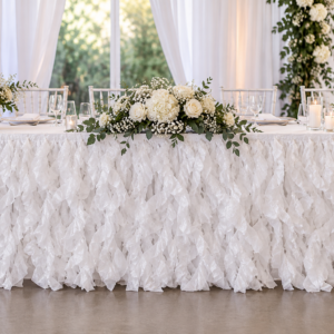 Frilly Table Skirt for Trestle Table